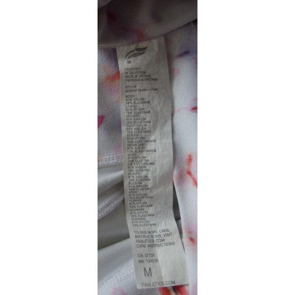 Fabletics Sports Bra Size Medium Harlow One Shoulder Reversible Sway/Guava Pink - Picture 9 of 9